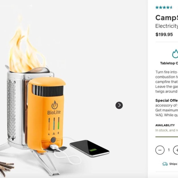 BioLite CampStove 2+ & Kettle Pot Coffee Set - Picture 3 of 3